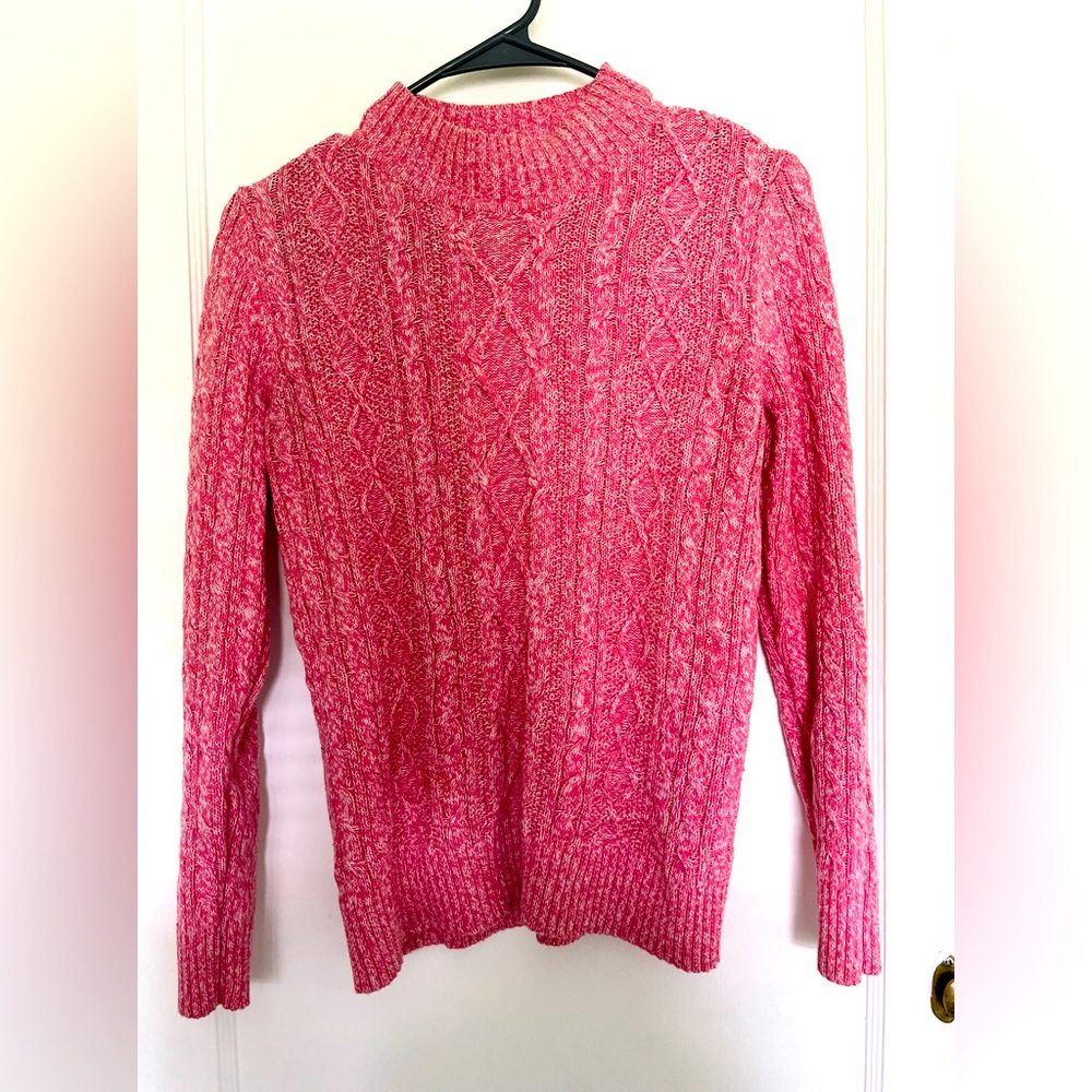 Coral Pink sweater , nice material size petite small